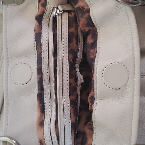 B. Makowsky Butter Soft Leather Large Tote Shoulder Bag Double Handle - Picture 5 of 16